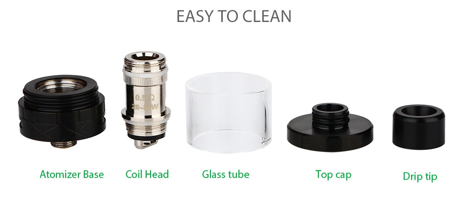 Digiflavor Ubox Kit with Utank 1700mAh EASY TO CLEAN Atomizer base Coil head Glass tube Top cap