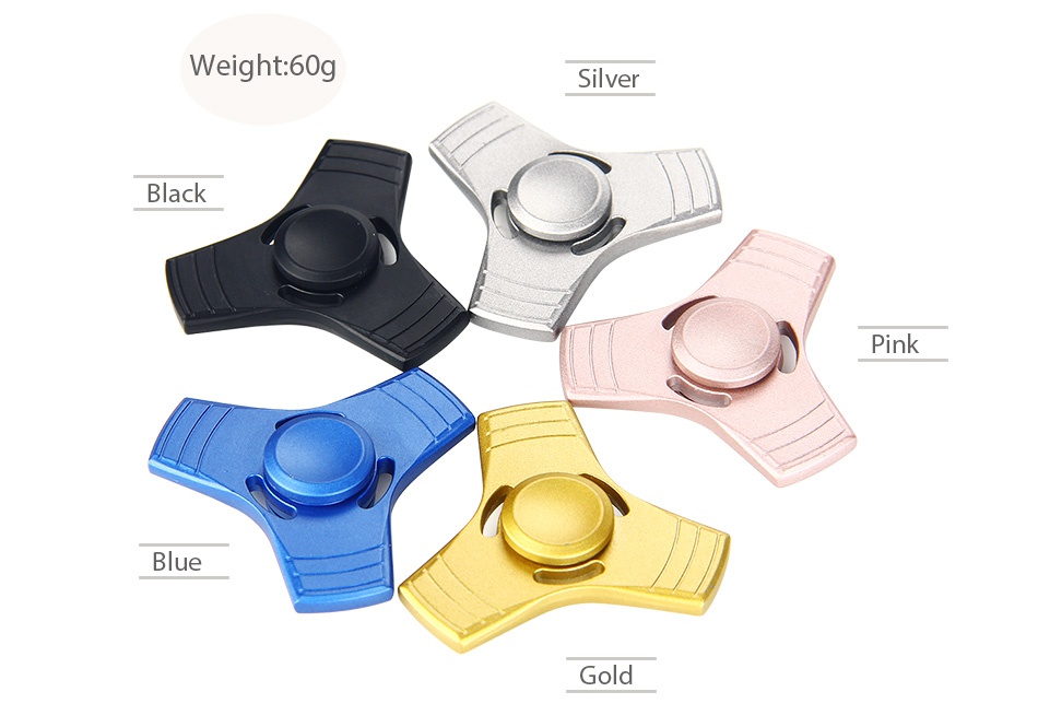 Lucky Grass EDC Hand Spinner Stainless Steel Bearing Silver Black Pink Blue Gold