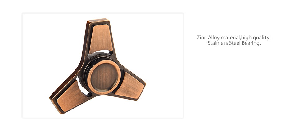 Triangle EDC Hand Spinner with Stainless Steel Bearing Bronze Black