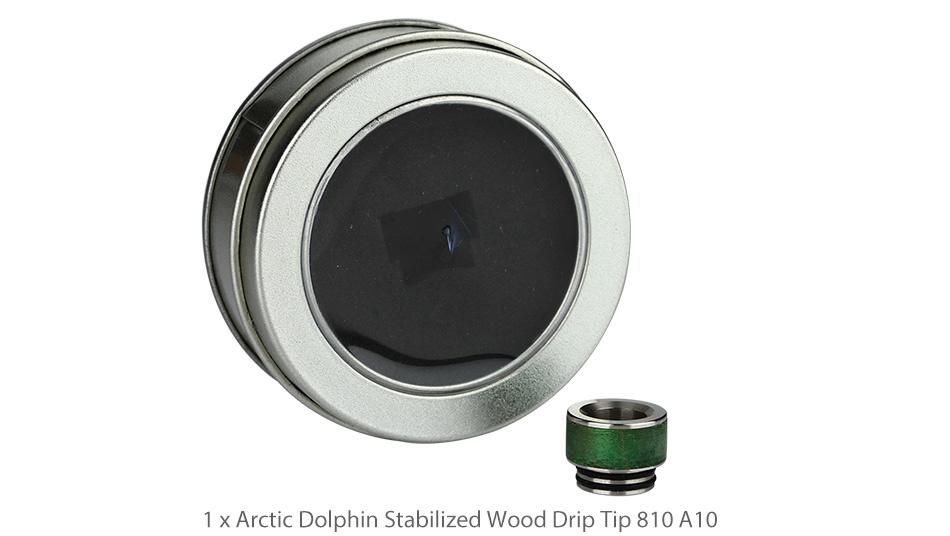 Arctic Dolphin Stabilized Wood Drip Tip 810 A10 x Arctic Dolphin Stabilized Wood Drip Tip 810 A10