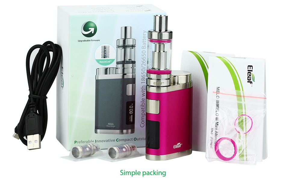 Eleaf iStick Pico Mega 80W TC Full Kit oo mo 3mroE3 Preferable Innovative Compact Outst Simple packing