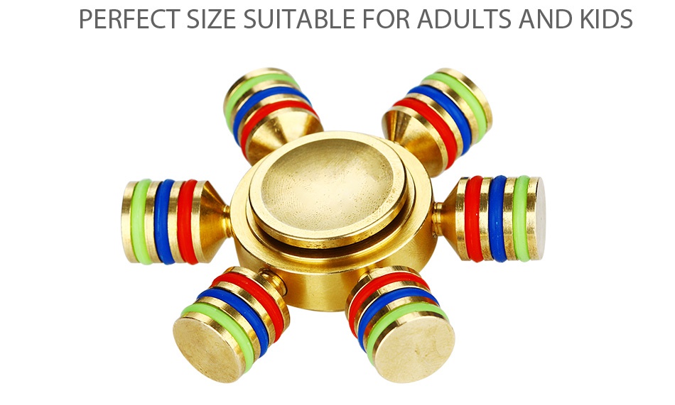 Luminous EDC Hand Spinner with Six Spins PERFECT SIZE SUITABLE FOR ADULTS AND KIDS