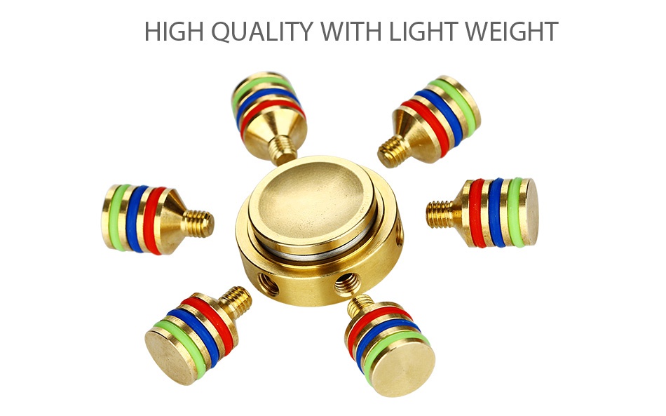 Luminous EDC Hand Spinner with Six Spins HIGH QUALITY WITH LIGHT WEIGHT
