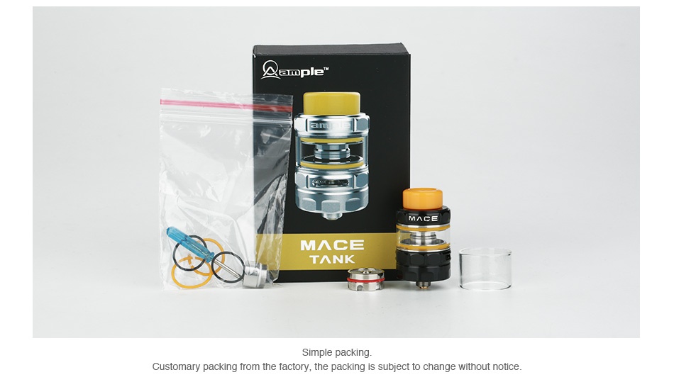 Ample Mace Subohm Tank 2ml/3ml MACE TANK packing Customary packing from the factory  the packing is subject to change without notice