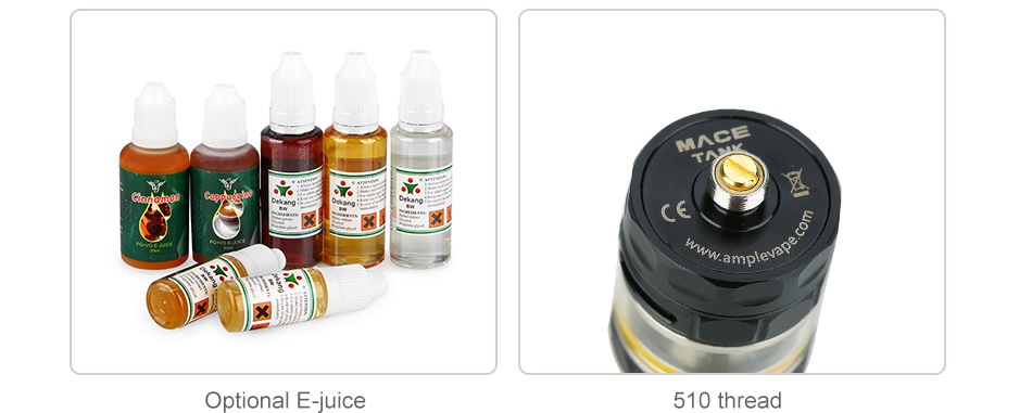 Ample Mace Subohm Tank 2ml/3ml Optional E juice 510 thread