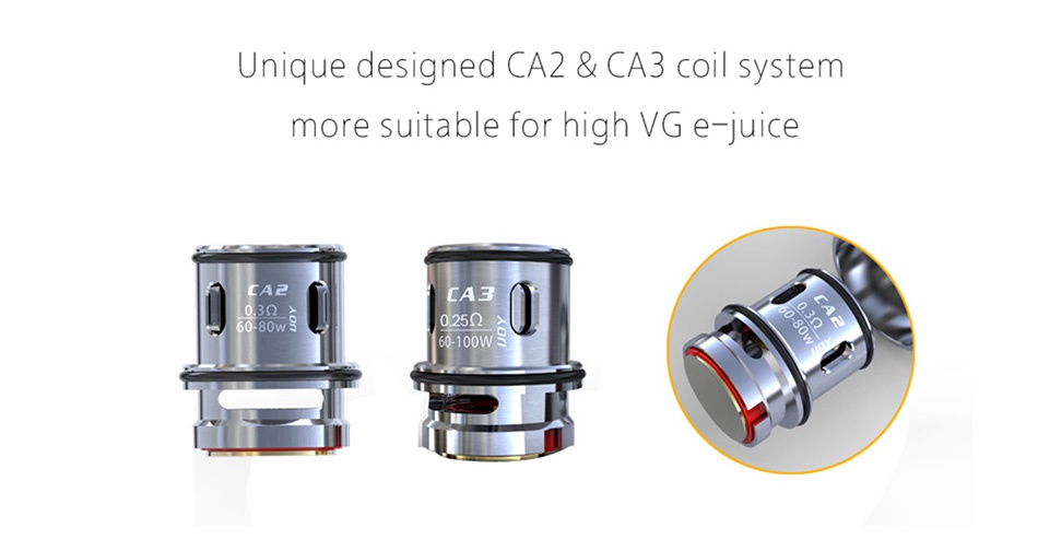 IJOY Captain S Subohm Tank 4ml Unique designed ca2  ca3 coil system more suitable for high vge juice CA3 0 100W