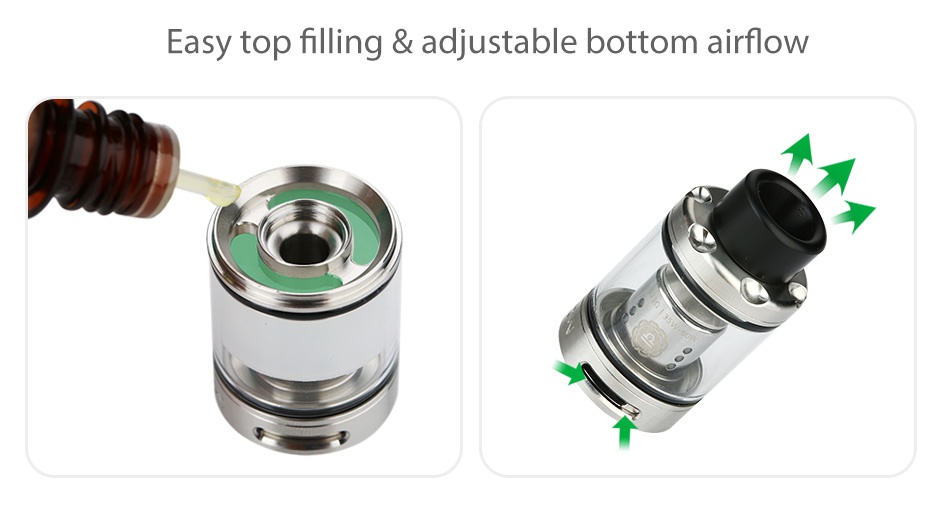 WOTOFO FLOW SUBTANK 4ml Easy top filling adjustable bottom airflow