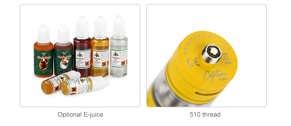 IJOY Captain Mini Subohm Tank 2ml/3.2ml C  Optional E juice 510 thread