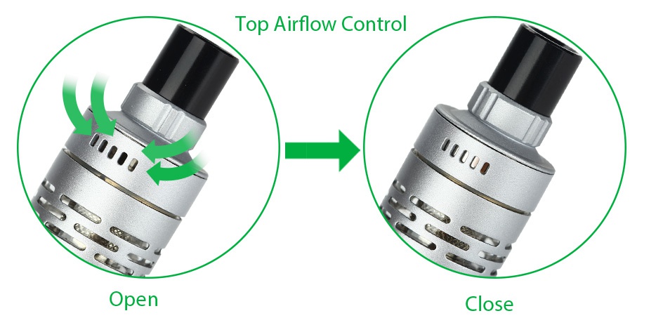 Joyetech Elitar Pipe TC Starter Kit Top Airflow Contro Open Close