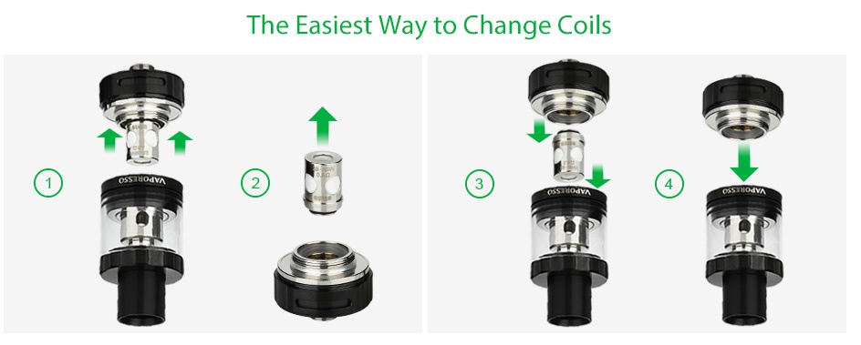 Vaporesso Estoc Tank With EUC Coil 2ml The easiest Way to Change coils