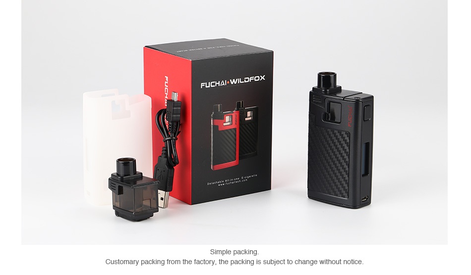 Fuchai Wildfox AIO Starter Kit 2000mAh FUCHAI WILDFOX palace Simple packing Customary packing from the factory  the packing is subject to change without notice