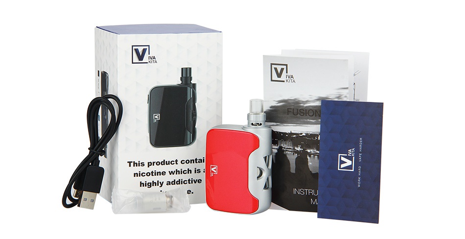 Vivakita Fusion Starter Kit 1500mAh This product contai nicotine which is 3 highly ae INSTRU