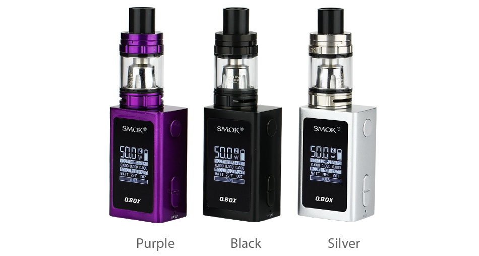 SMOK QBOX TC Kit with TFV8 Baby 1600mAh SMOK SMOK SMOK SMOK SMOK STT      CLT OHMS AMPS OBOX BOX BOX Black Silver Gold