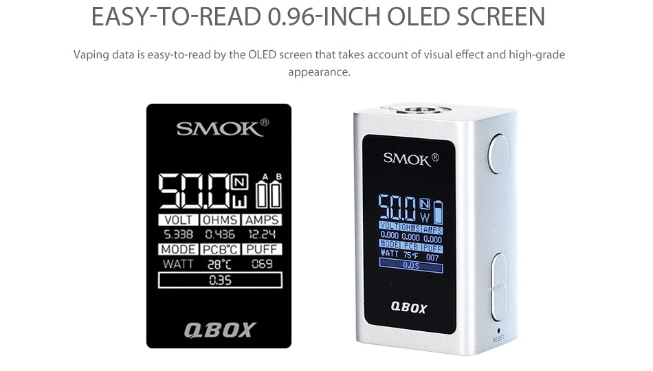 SMOK QBOX TC Kit with TFV8 Baby 1600mAh SMOK SMOK SMOK SMOK SMOK STT      CLT OHMS AMPS OBOX BOX BOX Black Silver Gold