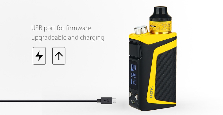 IJOY RDTA BOX Mini 100W Full Kit 2600mAh USB port for firmware upgradeable and charging