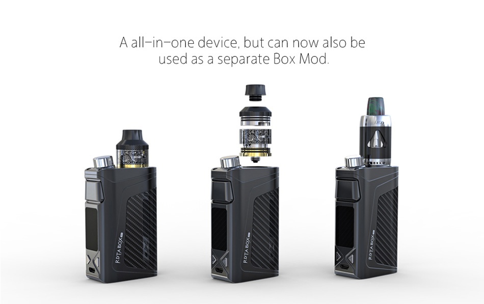 IJOY RDTA BOX Mini 100W Full Kit 2600mAh A all in one device but can now also be used as a separate Box mod