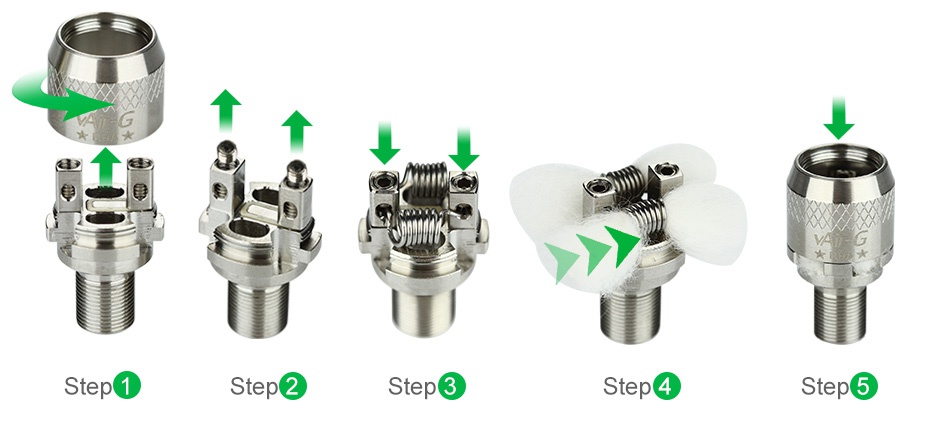 VapeOnly Guevara Subohm Atomizer 2.5ml Step Step 2  Step Step Step