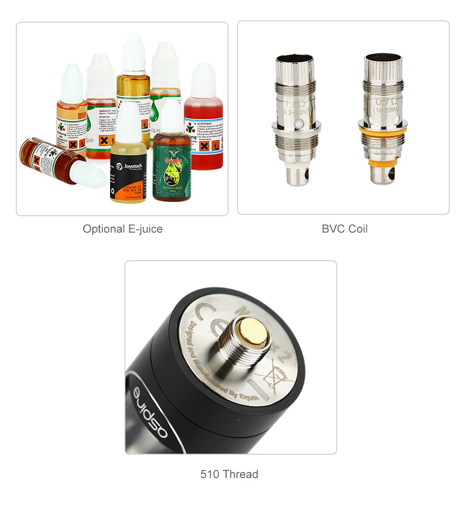 Aspire Nautilus 2 Tank 2ml Optional E juice BVC Coil 510 Thread