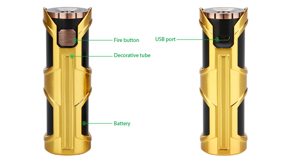 WISMEC SINUOUS SW with Elabo SW Starter Kit 3000mAh Fire button USB port Decorative tube Batter