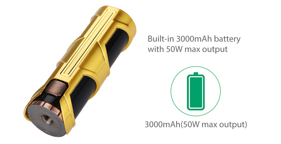 WISMEC SINUOUS SW with Elabo SW Starter Kit 3000mAh Built in 3000mAh battery with 50W max output 3000mAh 50W max output