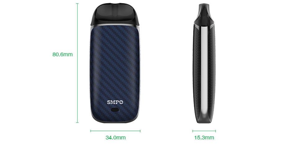SMPO AIO Starter Kit 650mAh 80 6mm SMPC 34 0mm 15 3mm