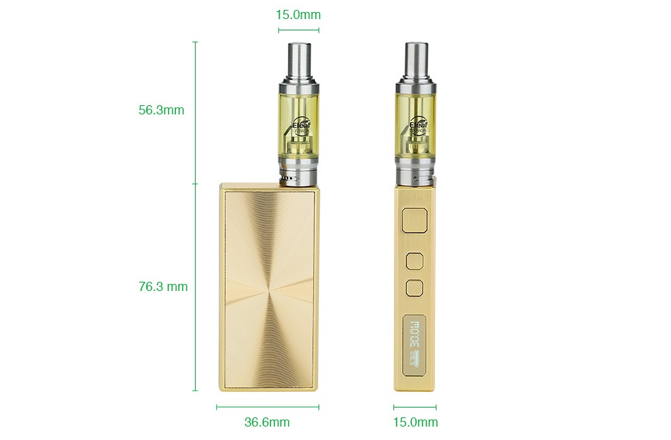 Eleaf BASAL with GS BASAL VV Kit 1500mAh 15 0mm 56 3mm 76 3mm 36 6mm 15 0mm