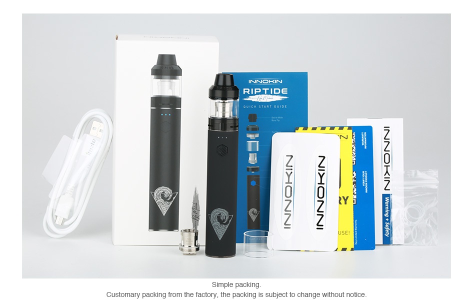 Innokin RipTide Crios Starter Kit 3000mAh RIPTIDE Y Simple packing Customary packing from the factory  the packing is subject to change without notice