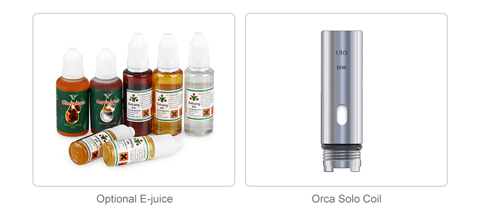 Vaporesso Orca Solo Starter Kit 800mAh Optional E juice Orca solo co