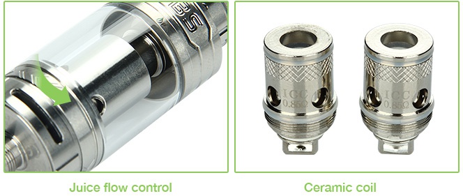 OBS ACE Tank Atomizer with RBA Head - 4.5ml, Steel Juice flow control eriC col