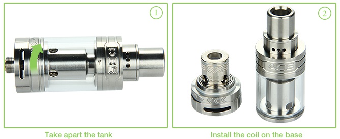 OBS ACE Tank Atomizer with RBA Head - 4.5ml, Steel