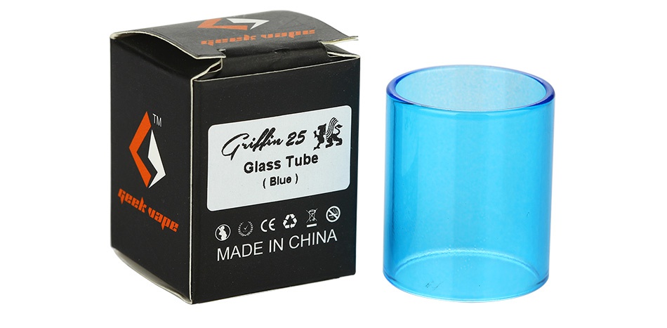 GeekVape Griffin 25 Colorful Replacement Glass Tube 6ml  B5  Glass Tube FBBkuape MADE IN CHINA