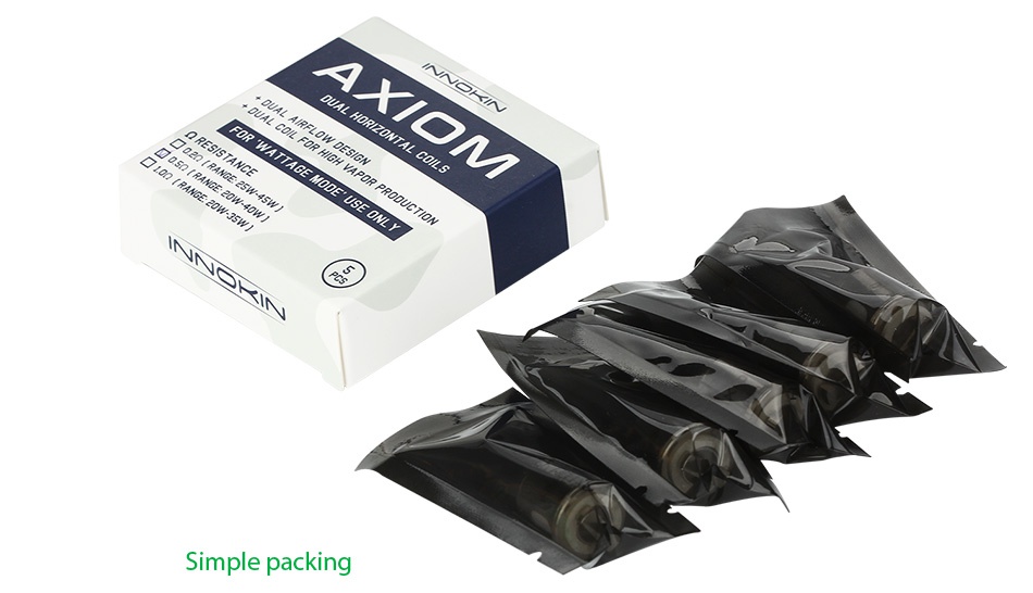 Innokin Axiom Dual Horizontal Coil 5pcs Simple packing