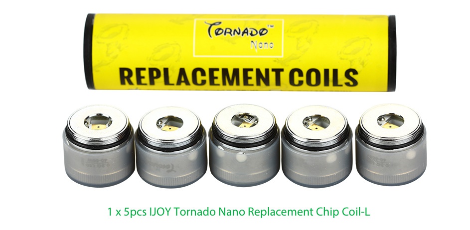 IJOY Tornado Nano Replacement Chip Coil-L 5pcs  RNADD REPLACEMENT COILS 1 x 5pcs JOY Tornado Nano replacement chip coil L