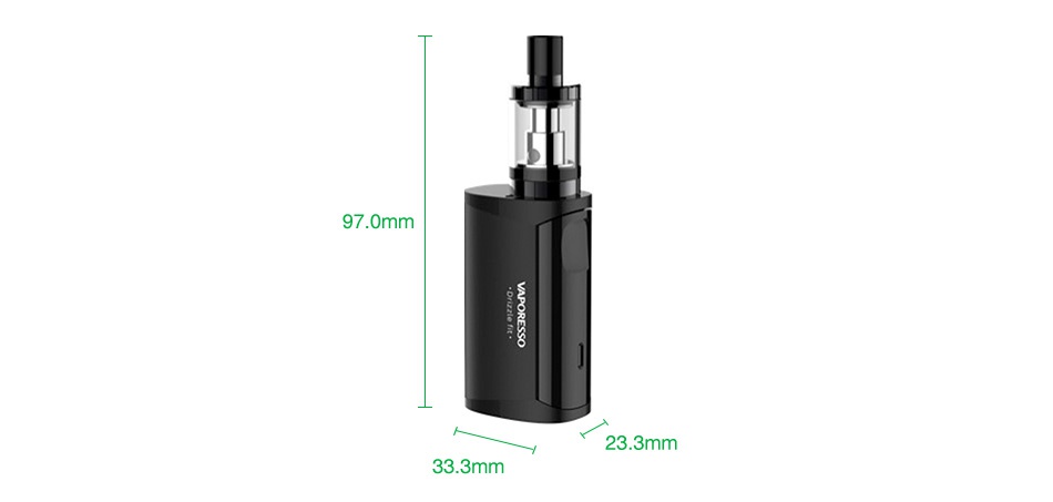Vaporesso Drizzle Fit Starter Kit with Drizzle Tank 1400mAh 97 0mm 3m 33 3mm