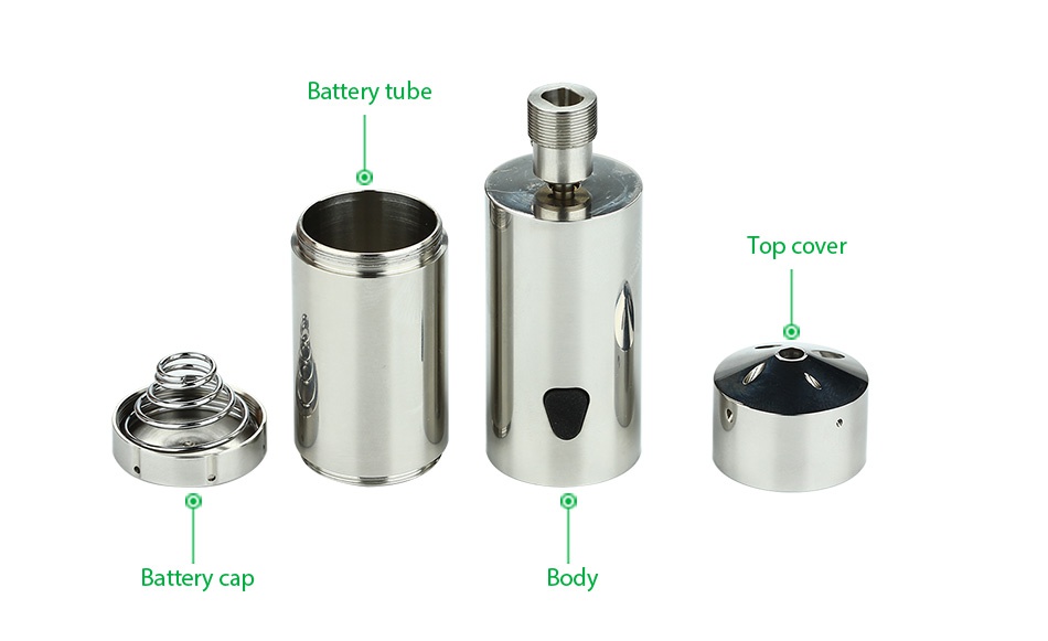 PilotVape Coil Magician Battery tube Top cove Battery cap Bod