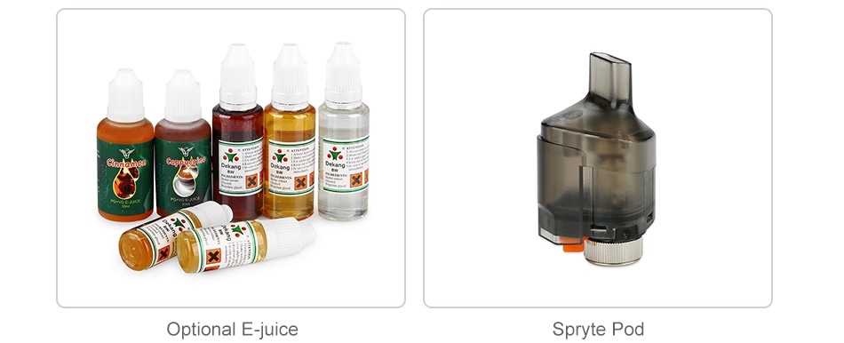 Aspire Spryte Starter Kit 650mAh Optional E juice Spryte Pod