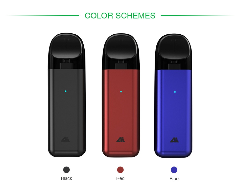 IJOY AI Pod Starter Kit 450mAh  AL Black Red Blue