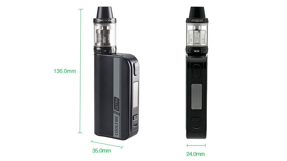 Innokin CoolFire Ultra 150W TC Kit with Scion Tank 4000mAh 36 0mm 35 0mr 24 0mm