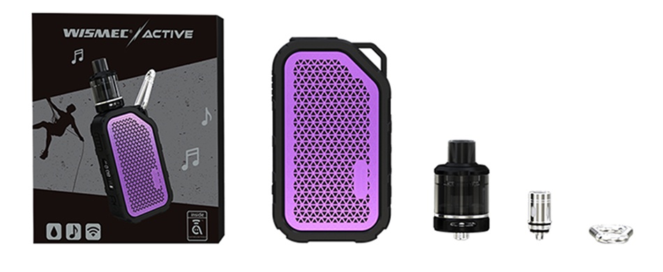 WISMEC Active Bluetooth Music TC Kit with Amor NSE 2100mAh WISMEE ACTIVE