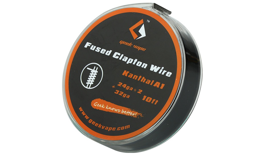 GeekVape Kanthal A1 Fused Clapton Wire (24GAx2+32GA) 10ft Fused Clapton wire Tape  com