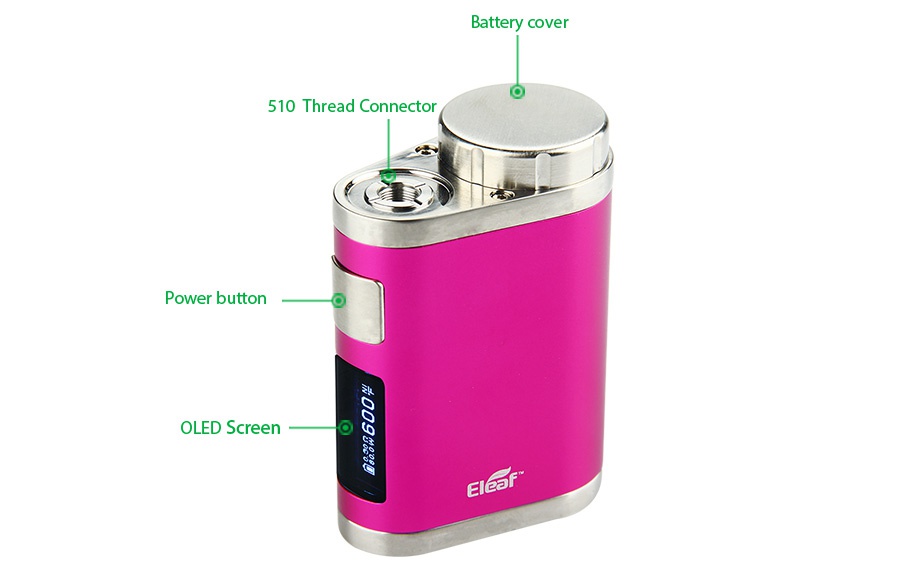 Eleaf iStick Pico Mega 80W TC MOD Battery cover 510 Thread connector Power button OLED Screen Ele