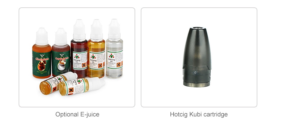 Hotcig Kubi Pod Starter Kit 550mAh Optional E juice Hotcig Kubi cartridge