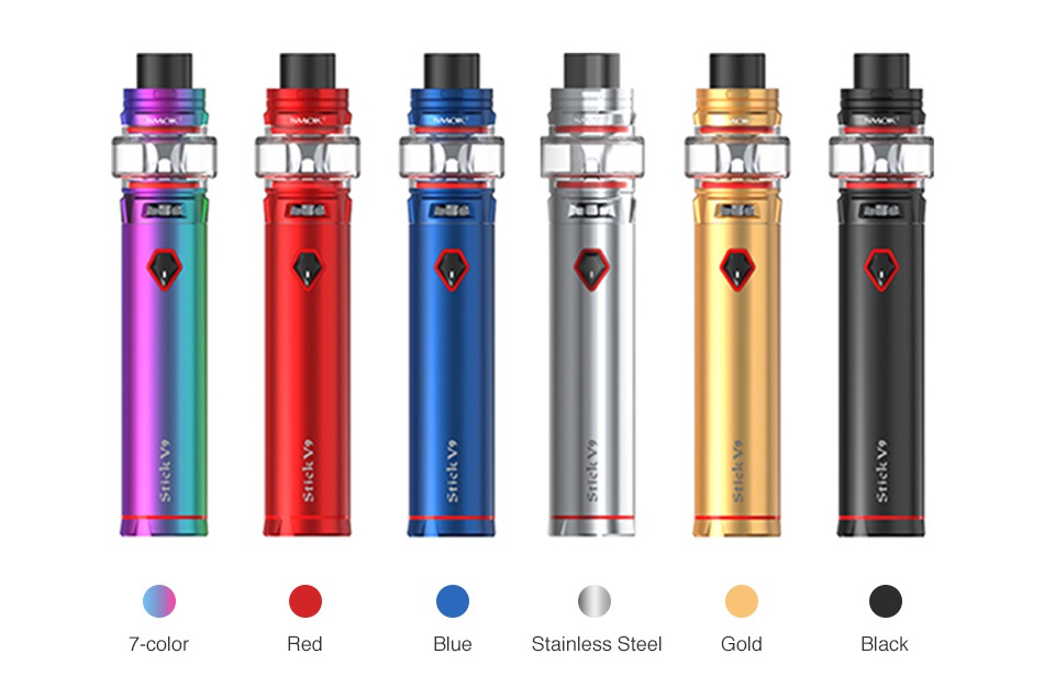 SMOK Stick V9 Starter Kit 3000mAh with TFV8 Baby V2 7 Color Red Blue stainless steel Gold Black