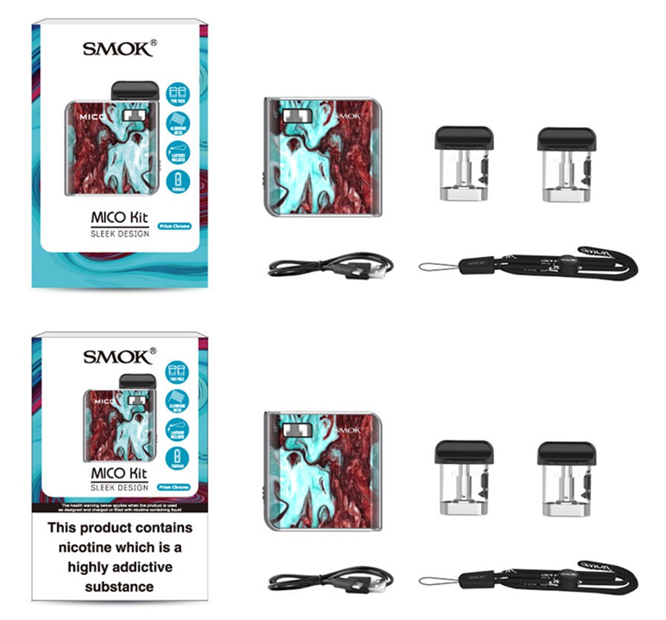 SMOK Mico Resin AIO Pod Kit 700mAh SMOK   A MICO Kit SLEEK DESIGN SMOK 4 MICO Kit SLEEK DESIGN e This product contains nicotine which is a highly addictive substance