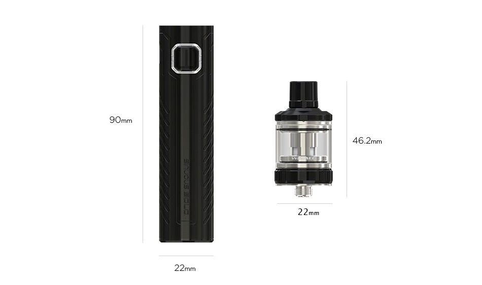 WISMEC SINUOUS Solo Starter Kit with Amor NS Pro 2300mAh 46 2 22 22mm