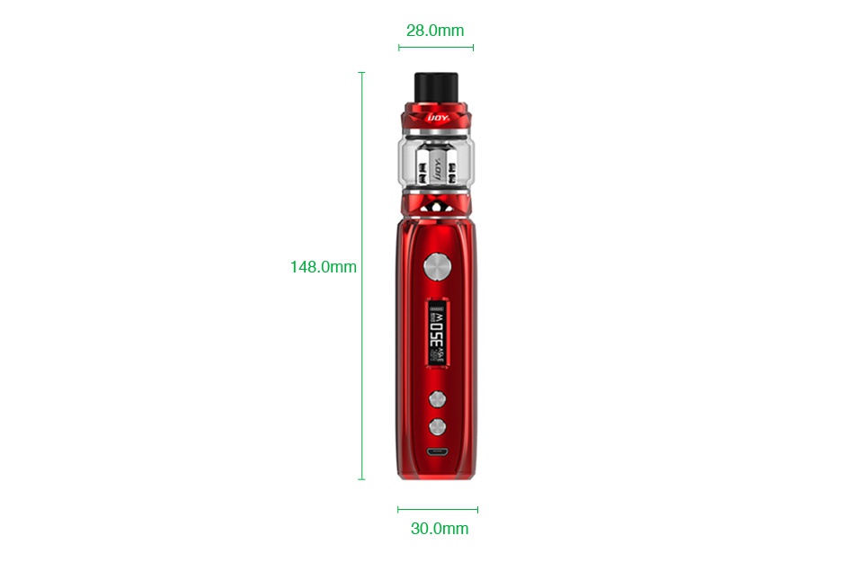 IJOY Katana 81W TC Kit 3000mAh 28 0mm 148 0mm 30 0mm