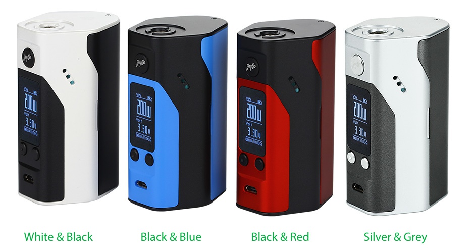 WISMEC Reuleaux RX200S TC Express Kit White black Black blue Black red Silver Grey