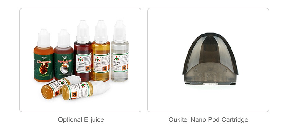 Oukitel Nano Pod Starter Kit 400mAh Optional E juice Oukitel Nano Pod cartridge