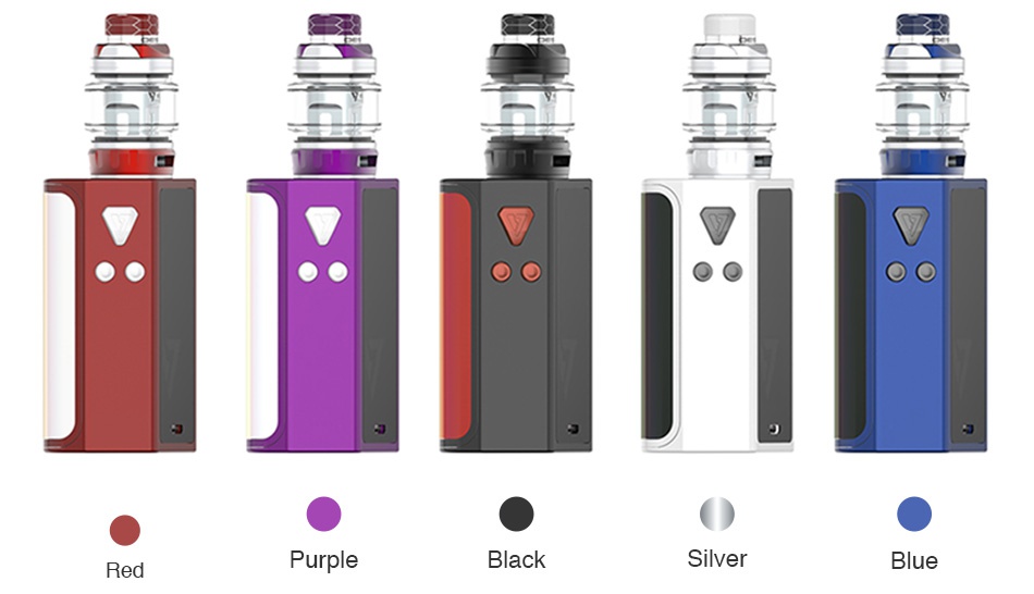 Desire CUT220 Mod 220W TC Kit with Bulldog Tank Red Purple Black Silv Blue