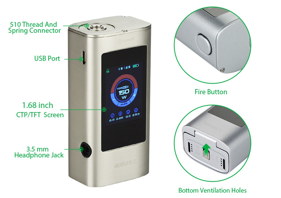 Joyetech OCULAR C 150W Touchscreen TC Box MOD 2